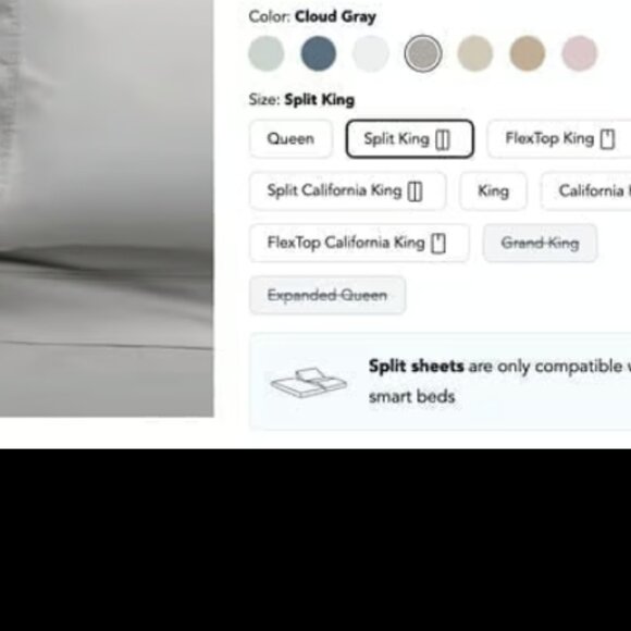 Brand NEW in box Sleep Number Split King Cloud Gray Lyocell Ultra sheet set - Picture 1 of 4
